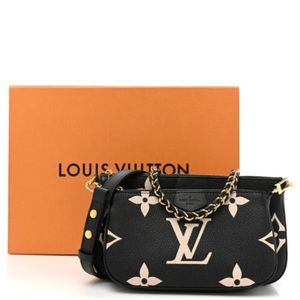 Louis Vuitton Empreinte Monogram Giant Multi Pochette Accessories Black Beige